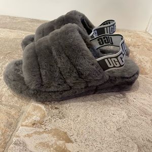 Grey Ugg Slides